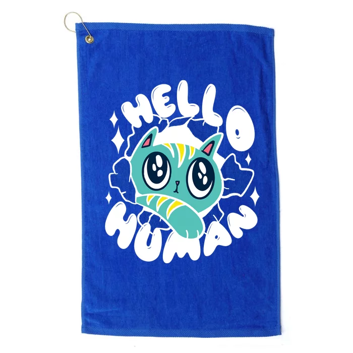 Hello Human Cat Platinum Collection Golf Towel