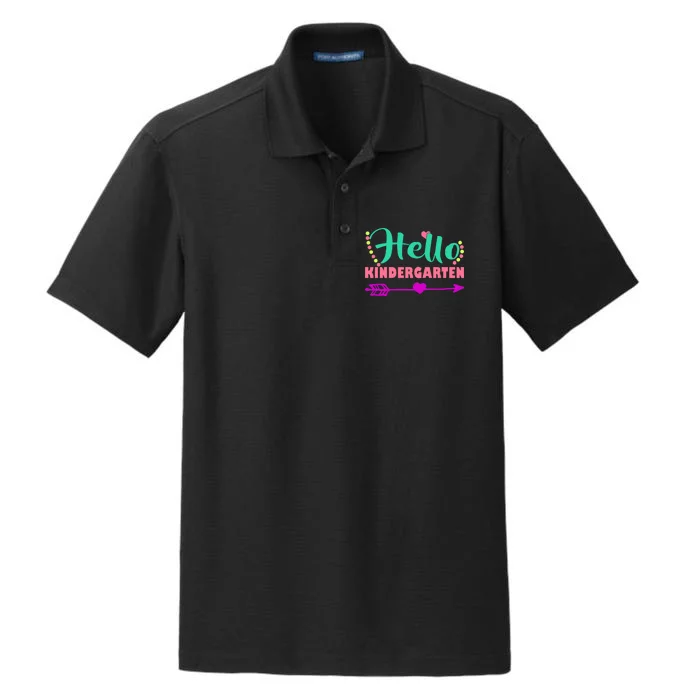 Hello Kindergarten Arrow Dry Zone Grid Performance Polo