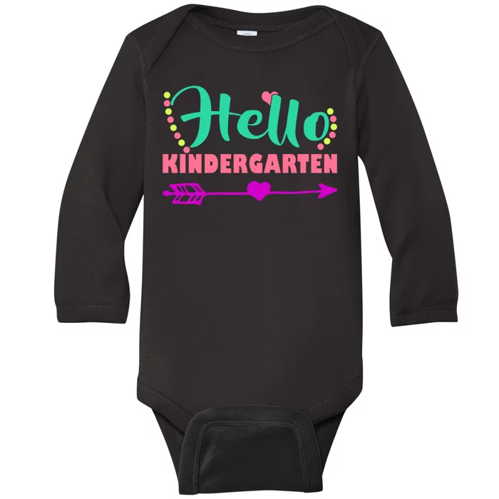 Hello Kindergarten Arrow Baby Long Sleeve Bodysuit