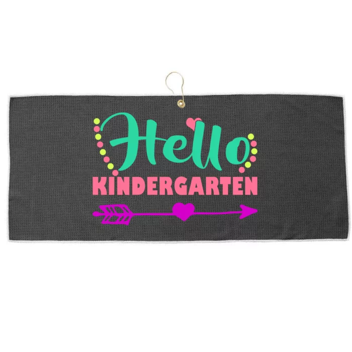 Hello Kindergarten Arrow Large Microfiber Waffle Golf Towel