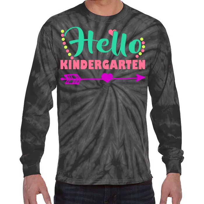 Hello Kindergarten Arrow Tie-Dye Long Sleeve Shirt