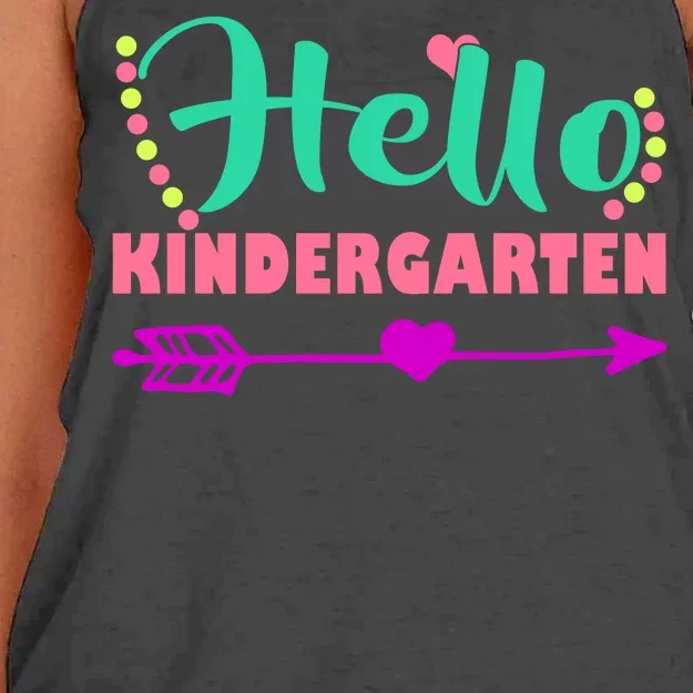 Hello Kindergarten Arrow Women's Knotted Racerback Tank