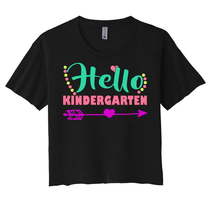 Hello Kindergarten Arrow Women's Crop Top Tee