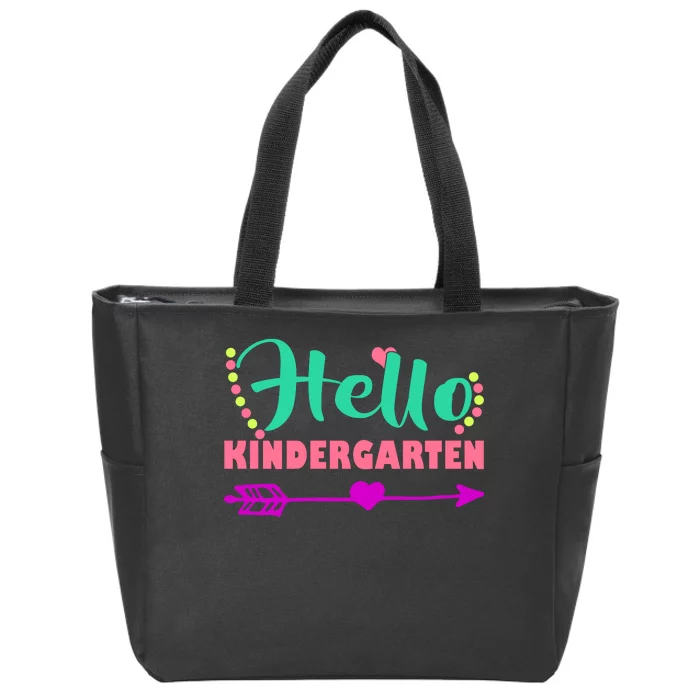 Hello Kindergarten Arrow Zip Tote Bag