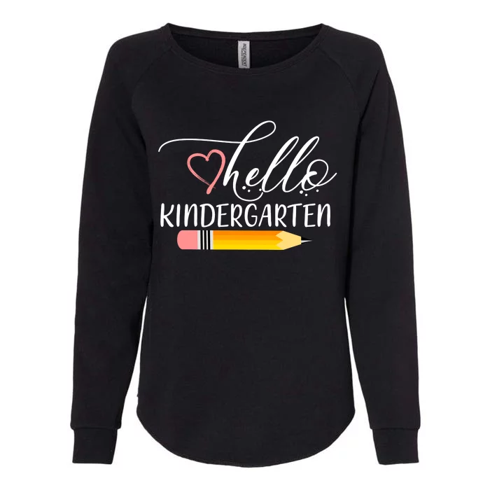 Hello Kindergarten Cute Pencil Womens California Wash Sweatshirt