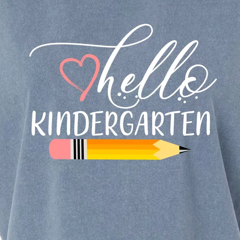 Hello Kindergarten Cute Pencil Garment-Dyed Women's Muscle Tee