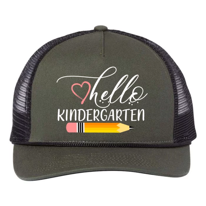 Hello Kindergarten Cute Pencil Retro Rope Trucker Hat Cap