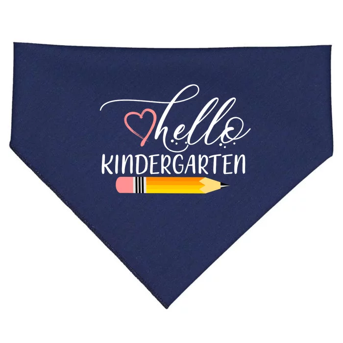 Hello Kindergarten Cute Pencil USA-Made Doggie Bandana