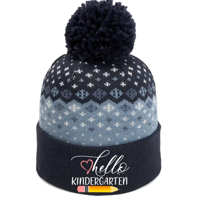 Hello Kindergarten Cute Pencil The Baniff Cuffed Pom Beanie