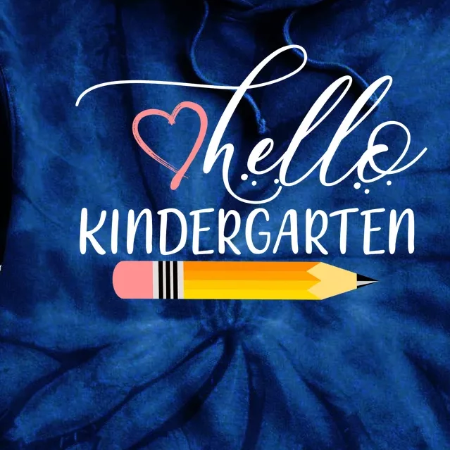 Hello Kindergarten Cute Pencil Tie Dye Hoodie