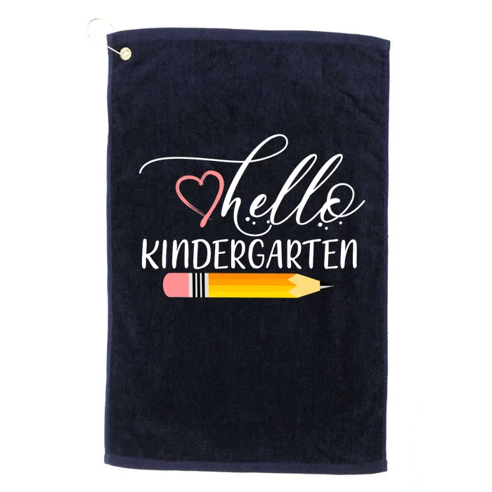 Hello Kindergarten Cute Pencil Platinum Collection Golf Towel