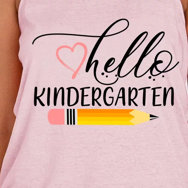 Hello Kindergarten Cute Pencil Women's Knotted Racerback Tank