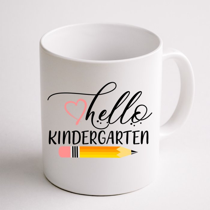 Hello Kindergarten Cute Pencil Front & Back Coffee Mug