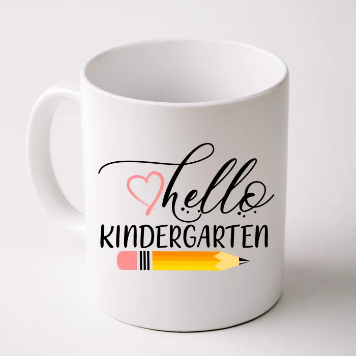 Hello Kindergarten Cute Pencil Front & Back Coffee Mug