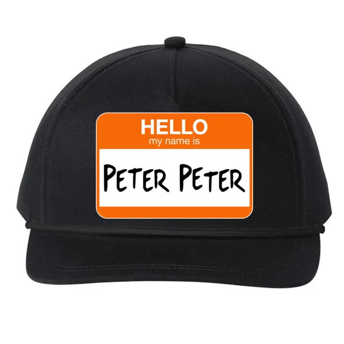 Hello My Name Is Peter Peter Snapback Five-Panel Rope Hat