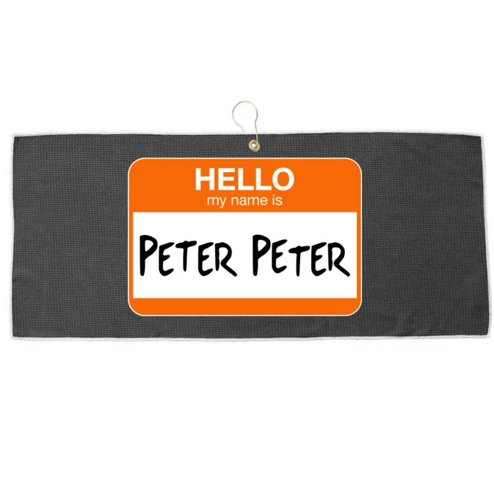 Hello My Name Is Peter Peter Large Microfiber Waffle Golf Towel