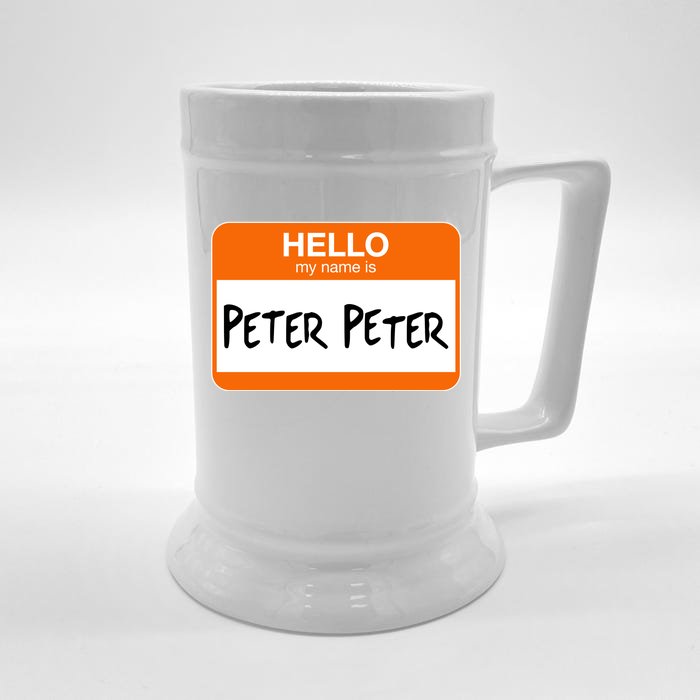 Hello My Name Is Peter Peter Front & Back Beer Stein