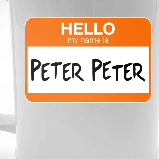 Hello My Name Is Peter Peter Front & Back Beer Stein