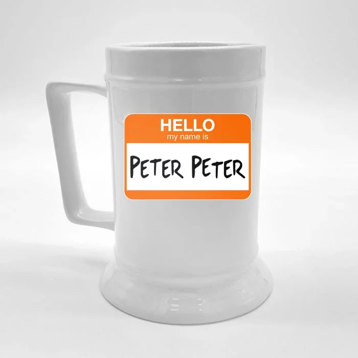 Hello My Name Is Peter Peter Front & Back Beer Stein