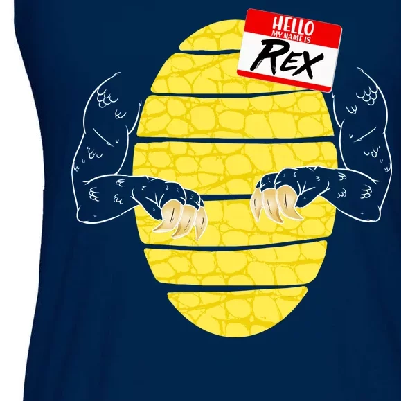 Hello My Name is Rex T-Rex Halloween Ladies Essential Flowy Tank