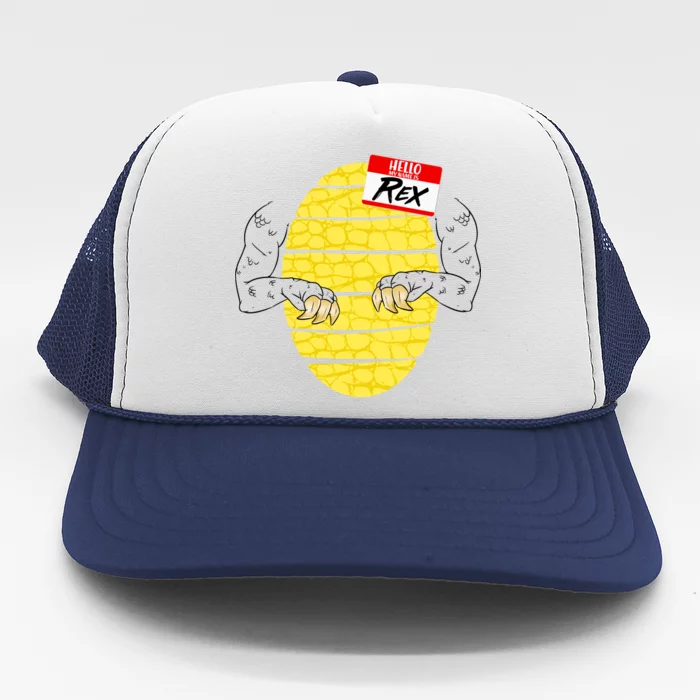 Hello My Name is Rex T-Rex Halloween Trucker Hat