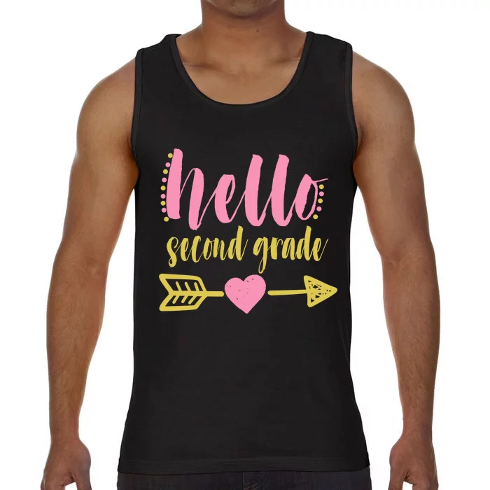 Hello Second Grade Cute Elementary School Comfort Colors® Tank Top