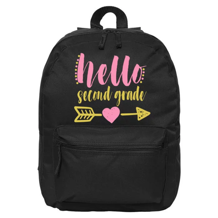 Hello Second Grade Cute Elementary School 16 in Basic Backpack