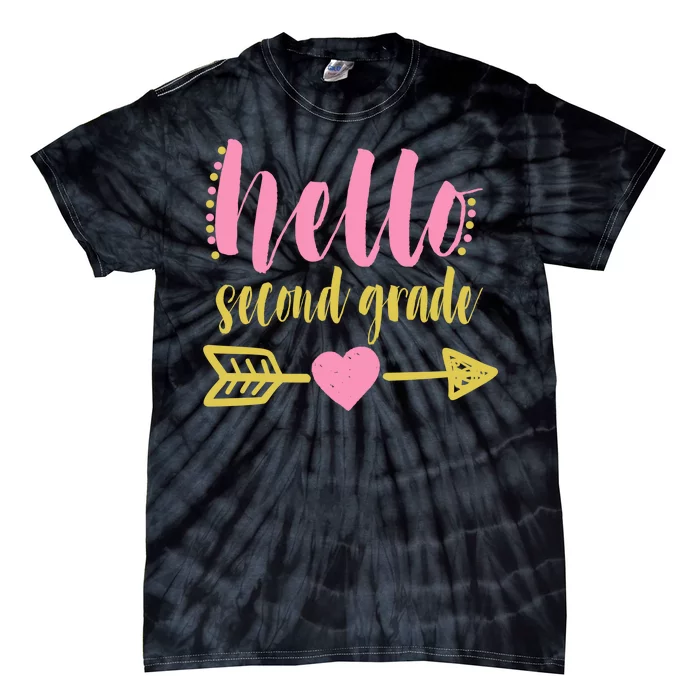 Hello Second Grade Cute Elementary School Tie-Dye T-Shirt