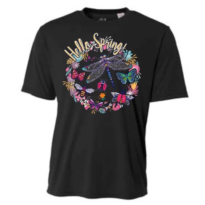 Hello Spring Floral Bugs Cooling Performance Crew T-Shirt