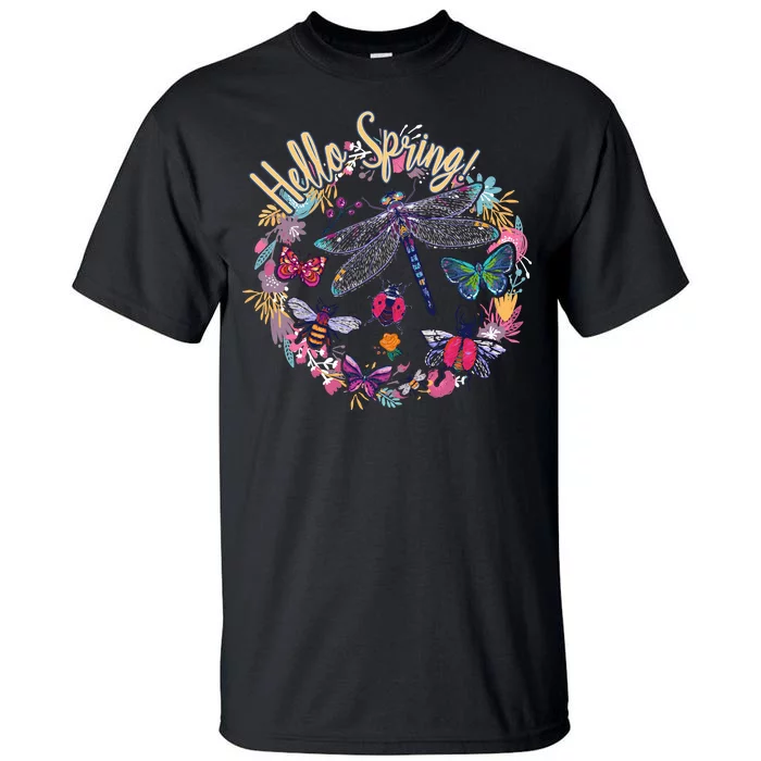 Hello Spring Floral Bugs Tall T-Shirt