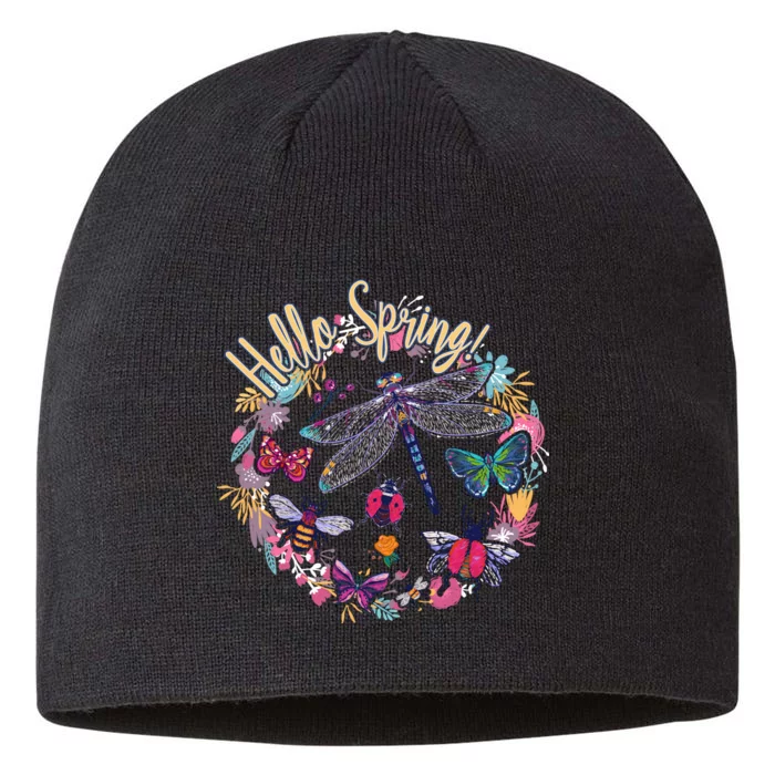 Hello Spring Floral Bugs 8 1/2in Sustainable Knit Beanie