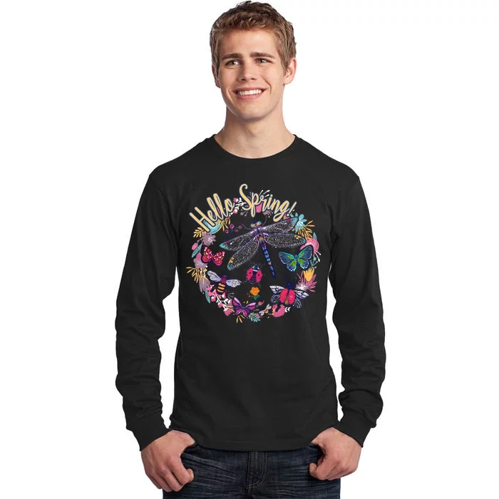 Hello Spring Floral Bugs Tall Long Sleeve T-Shirt