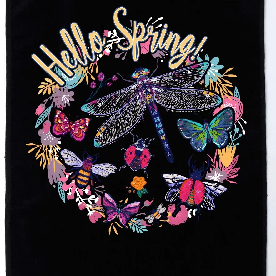 Hello Spring Floral Bugs Platinum Collection Golf Towel