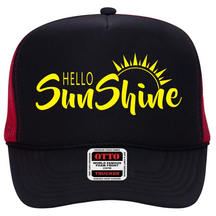 Hello Sunshine High Crown Mesh Trucker Hat