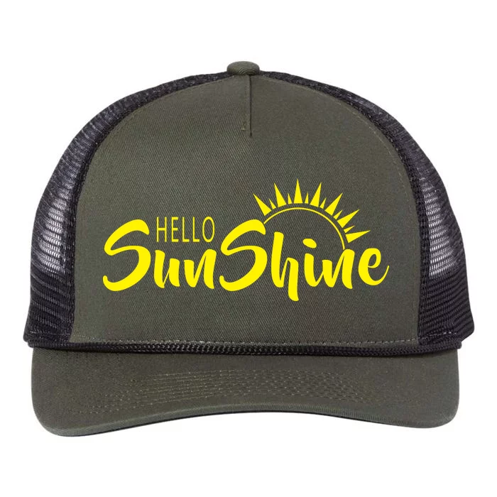 Hello Sunshine Retro Rope Trucker Hat Cap