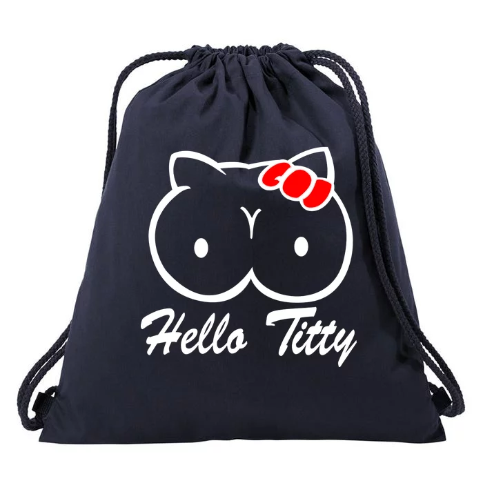 Hello Titty Drawstring Bag