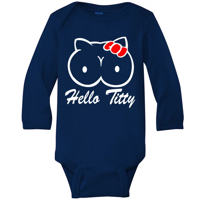 Hello Titty Baby Long Sleeve Bodysuit