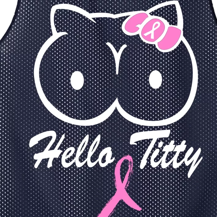 Hello Titty Breast Cancer Mesh Reversible Basketball Jersey Tank