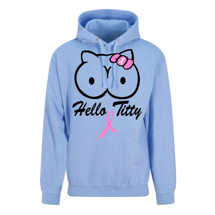 Hello Titty Breast Cancer Unisex Surf Hoodie