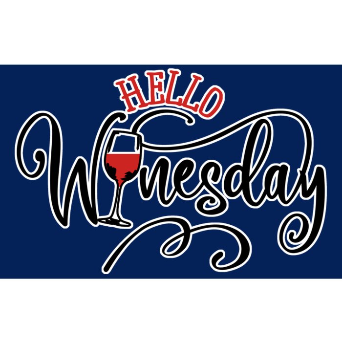 Hello Wednesday Wine Bumper Sticker