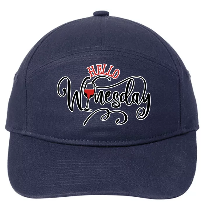 Hello Wednesday Wine 7-Panel Snapback Hat