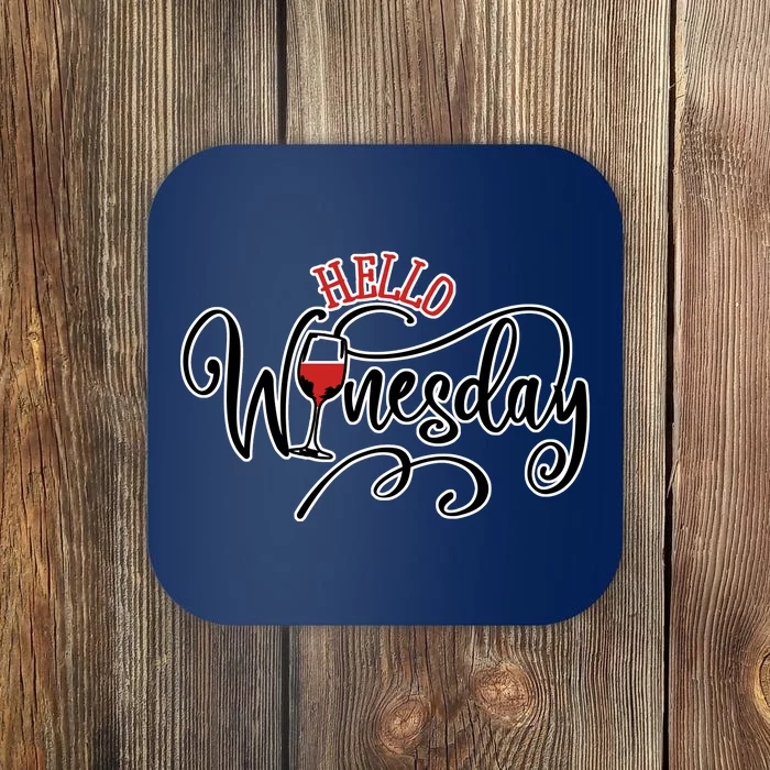 Hello Wednesday Wine Coaster