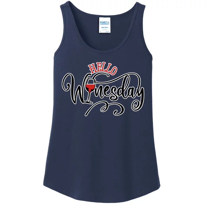 Hello Wednesday Wine Ladies Essential Tank