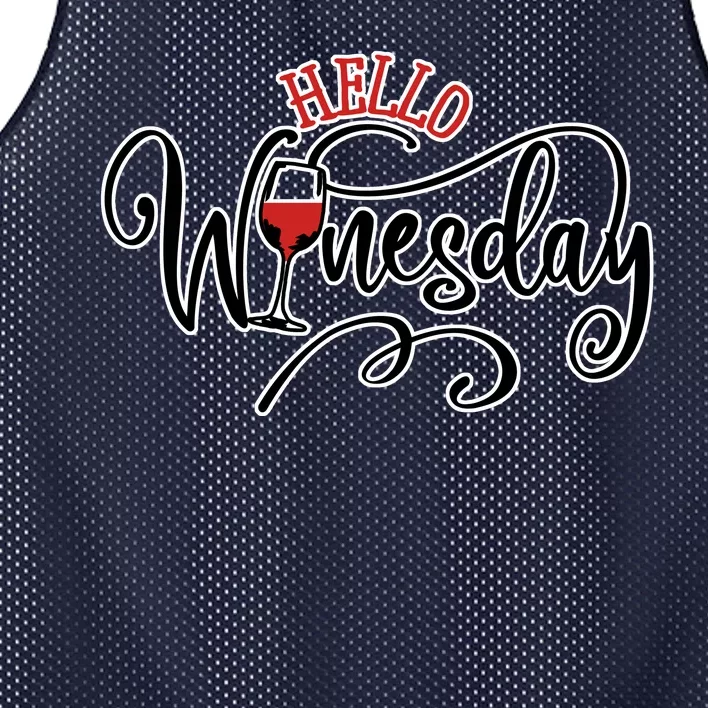 Hello Wednesday Wine Mesh Reversible Basketball Jersey Tank