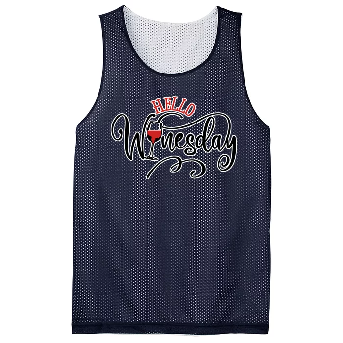 Hello Wednesday Wine Mesh Reversible Basketball Jersey Tank