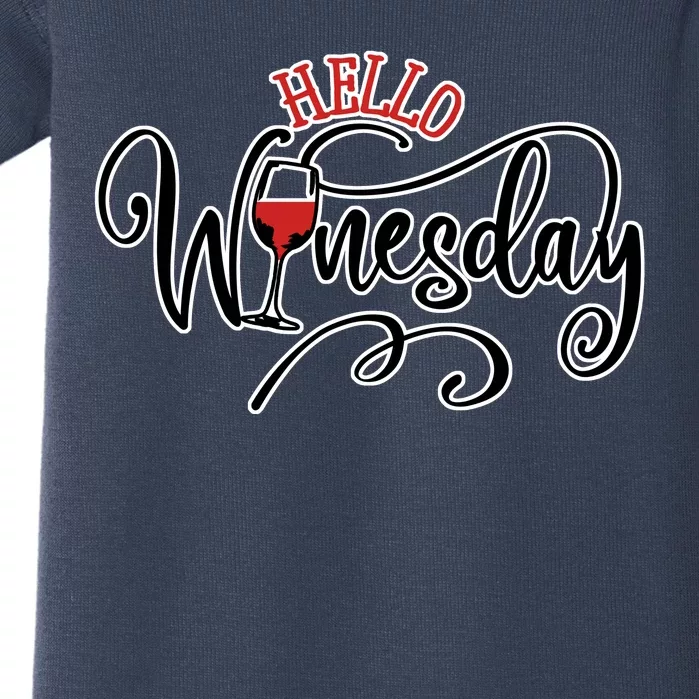 Hello Wednesday Wine Baby Bodysuit