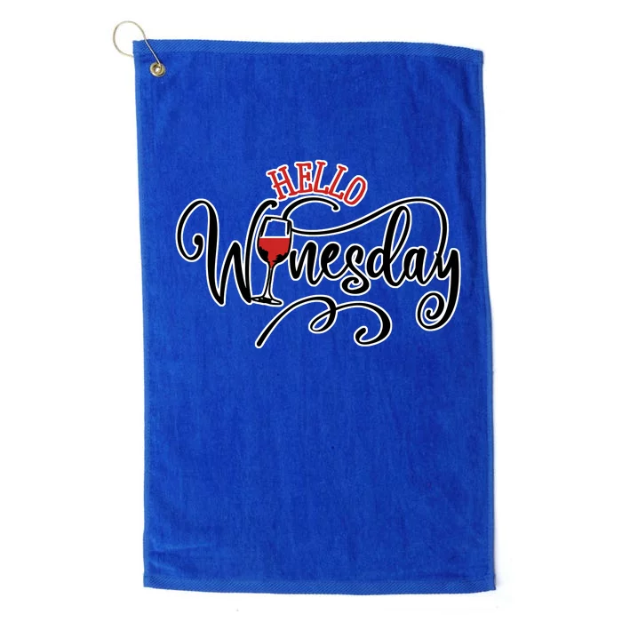 Hello Wednesday Wine Platinum Collection Golf Towel