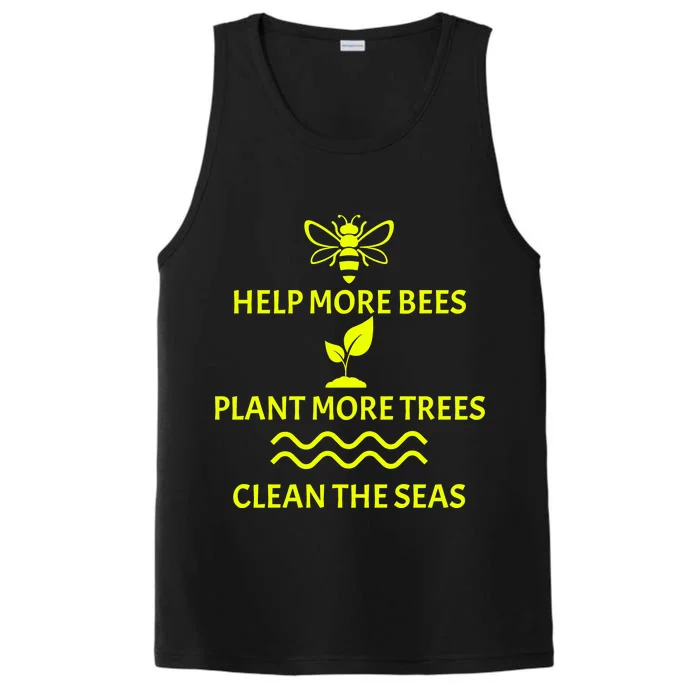 Help Bees Plant Trees Clean The Seas Performance Tank