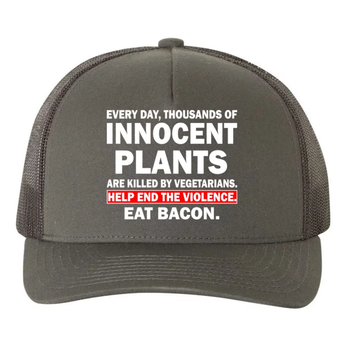 Help End The Violence Eat Bacon Yupoong Adult 5-Panel Trucker Hat