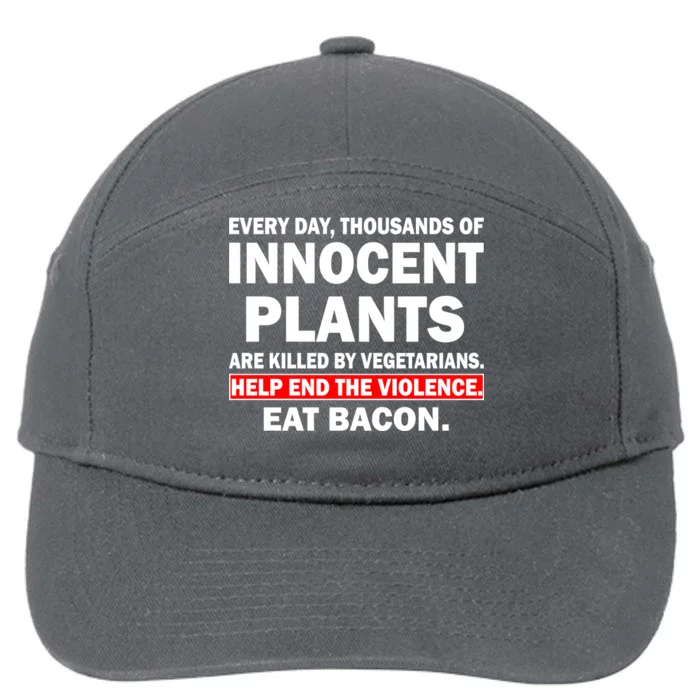 Help End The Violence Eat Bacon 7-Panel Snapback Hat